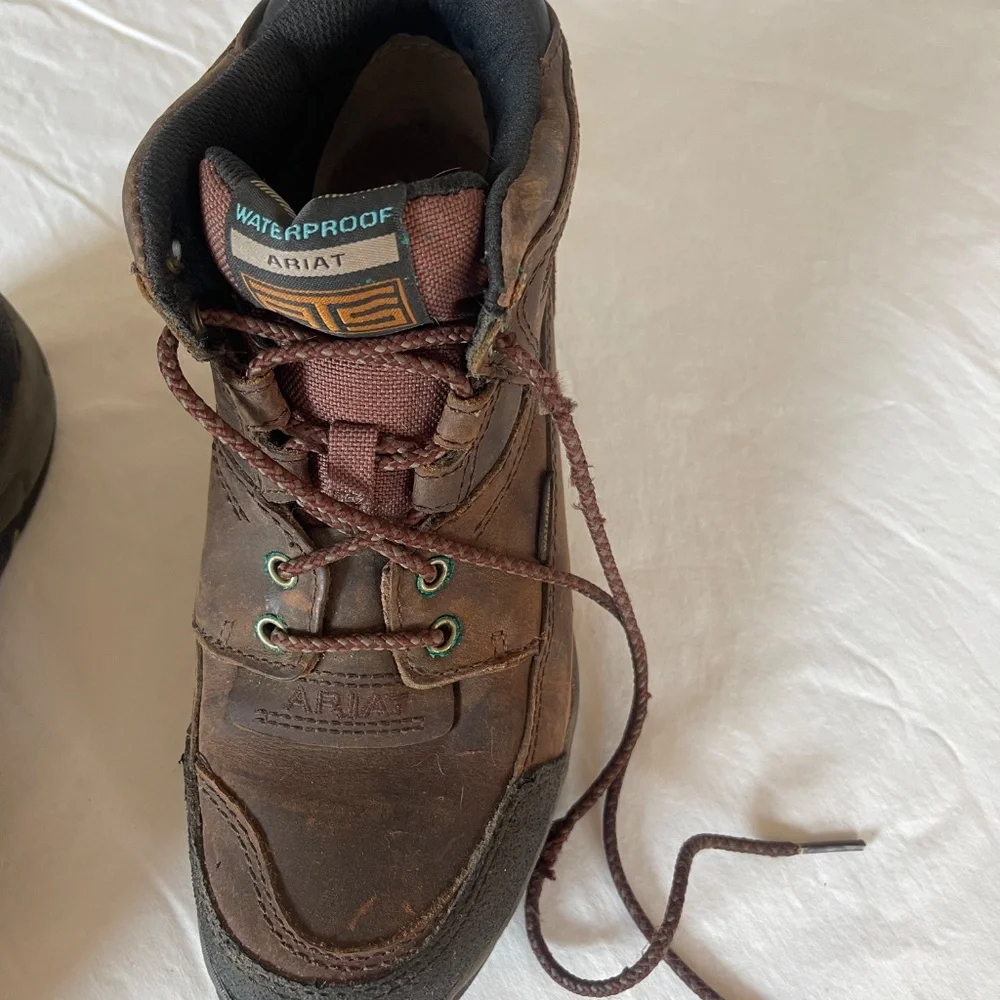 Ariat Waterproof Equestrian Terrain Ankle Boot Copper Brown Sz 8 - Picture 7 of 16